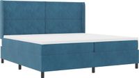 vidaXL Boxspringbed met hoofdeinde Blauw 200 x 200 cm Fluweel