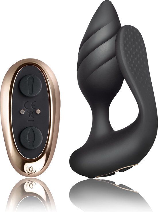 Butt Quiver Prostaat Vibrator - Zwart - 13 cm