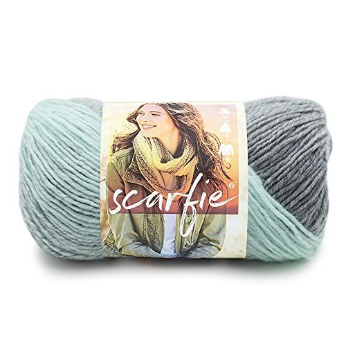 Lion Brand Yarn 826-217 Scarfie Yarn, Mint/Silver