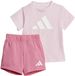 Adidas Essentials Tee Set Roze 3-4 Years Kinderen