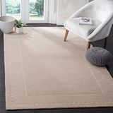 Safavieh Bella Collection BEL151A Handmade Light Blue and Ivory Premium Wool Area Rug modern 5' Square lichtroze/ivoor