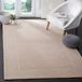 Safavieh Bella Collection BEL151A Handmade Light Blue and Ivory Premium Wool Area Rug modern 5' Square lichtroze/ivoor