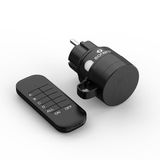 sonero Draadloze stopcontacten met afstandsbediening, outdoor set, 2300 watt, 2300 V, 1 x draadloos stopcontact met afstandsbediening, IP44, bereik van 30 m, energiebesparend, zwart