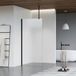 FortiFura Galeria inloopdouche - 40x200cm - ribbelglas - plafondarm - mat zwart