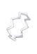 Elli damesring Geo Zick Zack hoekig Edgy Trend Blogger in 925 sterling zilver