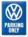 Nostalgic Art Merchandising Nostalgic Art Volkswagen Parking Only Metalen Wandbord 15x20 cm