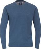 Redmond heren trui katoen - O-hals - blauw (middeldik)