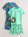 Next Nachtkledij blauw / turquoise / geel / zwart