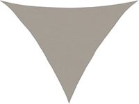 vidaXL Zonnezeil 160 g/m² driehoekig 5x5x6 m HDPE lichtgrijs