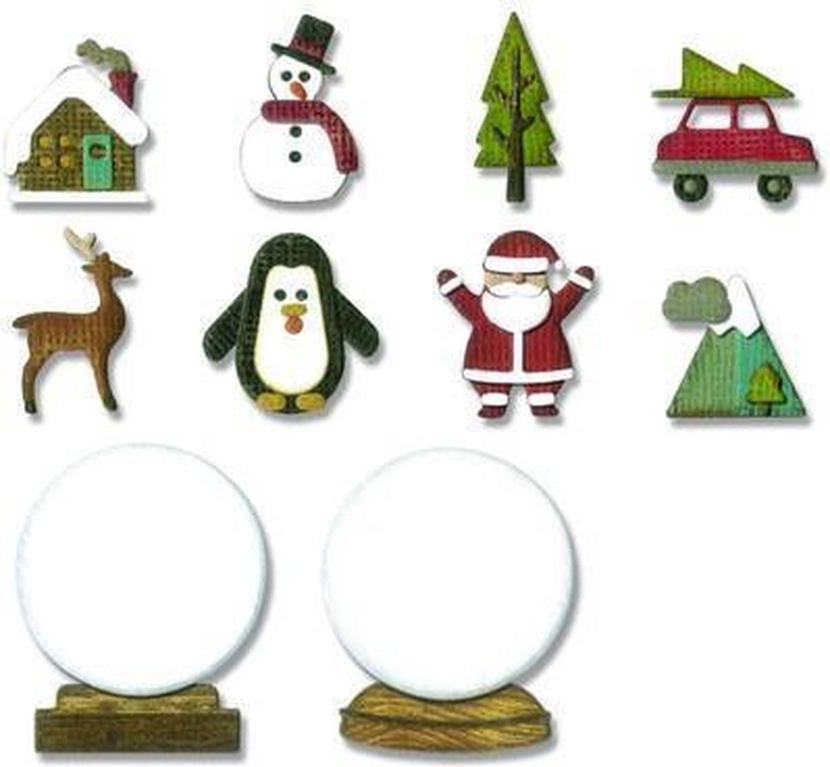 Sizzix Thinlits snijmal kleine sneeuwbollen set x11