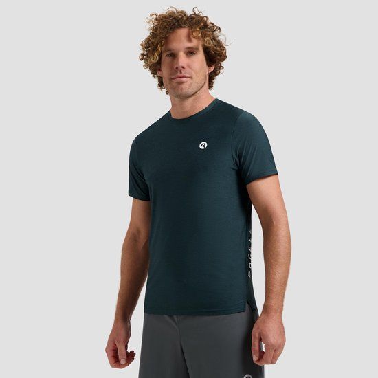 Rogelli Essential Hardloopshirt Heren Korte Mouwen Blauw L