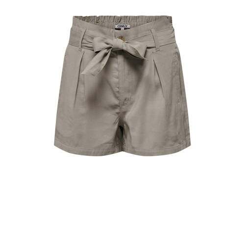 ONLY ONLY high waist regular fit short ONLARIS taupe