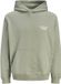 Jack & Jones Trui Jornorrebro Typo Back Sweat Hood Sn 12283054 Seagrass/ss26 Mannen Maat - M