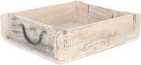 Novaliv Houten Kist Vintage Wit 30 x 25 x 8 cm