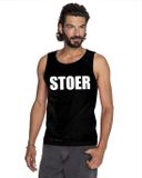 Bellatio Decorations Shoppartners Bv Stoer tekst singlet shirt/ tanktop zwart heren XXL