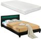 Corium lit LED Paris incl. matras sommier 180x200 noir