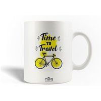 Keramische mok maniacase Time To Travel Je Reisplanner