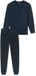 Schiesser Pyjama lang Comfort Essentials - Pyjamaset Heren - donkerblauw