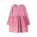 NAME IT MINI robe mi-longue avec broderies et imprimé - rose