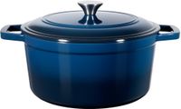 Vevor Geëmailleerde Gietijzeren Braadpan, 5,68 L, Blauw