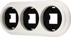 ADAKAT Bol Wanddecoratie, porselein, retro lijst, 3-delig, wit (artikelnummer QR1)
