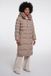 Rino & Pelle Hudson Manteau matelassé Femme Long Puffer Manteau à capuche - Mocha Latte - Taille 44