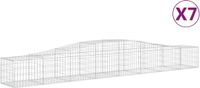 vidaXL Gabions - 7 pièces - voûté - 400x50x40/60 cm - fer