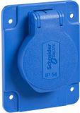 Schneider Electric PKS61B Wandcontactdoos met randaarde en klapdeksel Compleet Blauw 1 stuk(s)