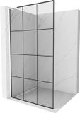 Mexen Kioto L paroi de douche Walk-in 110 x 200 cm, grille noire, blanc