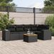 Maison Exclusive - Ensemble de meubles de jardin 6 pièces avec canapé et coussins, noir, en polyrotin