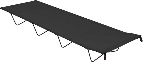 vidaXL Campingbed 180x60x19 cm Oxford stof en staal zwart