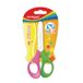 Kinderschaar Keyroad Kinderschaar van metaal, maat 13 cm, groen en roze, schaar voor kinderen met ronde punt, ideaal schoolmateriaal voor knutselwerk.