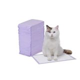 Amazon Basics Wegwerpbodem voor kattenbak, met sneldrogend oppervlak, citroengeur, set van 40, paars, wit