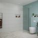 FortiFura Galeria inloopdouche - 70x200cm - ribbelglas - wandarm - PVD - geborsteld RVS