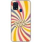 Samsung Galaxy M31 Good vibes bedrukt siliconen hoesje