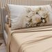 PETTI Artigiani Italiani - Katoenen beddengoed met kussenslopen met digitale print, bedlaken voor Frans bed, beddengoedset bloemenpatroon crème beige, 100% Made in Italy
