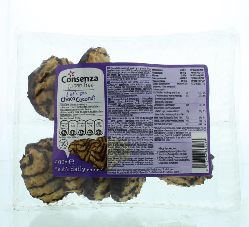 Consenza Kokosmacronen met chocolade 400 G