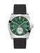 GUESS Herenhorloge horloge Greyson leer, zilver, 44 mm, ophanglus