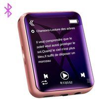 ELVANZA Speler met volledig scherm, draagbare Bluetooth MP4, compatibel met TF-kaarten, lossless muziekspeler, 8 GB, Bluetooth-versie in roségoud