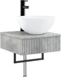 vidaXL Wandgemonteerde wastafel betongrijs 40 x 41 x 40,5 cm