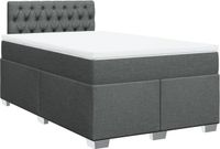 vidaXL Boxspringbed met matras, donkergrijs, 120x190 cm, gestoffeerd