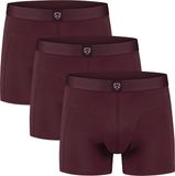 A-dam Bruno 3-Pack Boxershorts Bordeaux Rood Heren Biologisch Katoen XXL