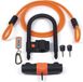 Xolid Fietsslot of scooter slot - 18x24 cm - Oranje - Beugelslot - Met extra kabel