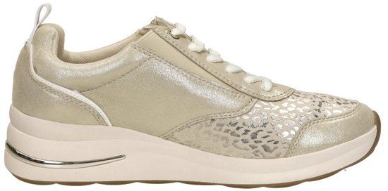 Tamaris Comfort Veterschoenen Laag - Beige - Maat 40 - Women's Sneakers - Leather - Rubber Sole - Fall/Winter 2025