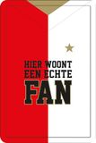 waakbord 010 Fan waakbord - decoratief metalen bord voor voetbalfans - A4 formaat - 21 x 29,7 cm
