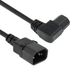 ACT Netsnoer C14 - C15 (haaks links) IEC60320 zwart 0,6 m AK5352