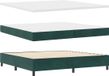 vidaXL Boxspringbed met hoofdeinde, donkergroen, 200 x 200 cm, fluweel