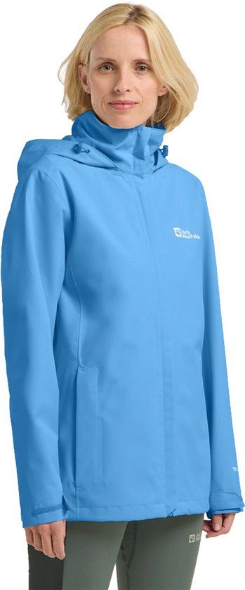 Jack Wolfskin Trailtime 2L Mid Blue Regenjas Dames