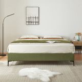 en.casa Tweepersoonsbed Lilla met matras 180x200 cm groen