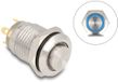Delock Bouton poussoir pour installation 12 mm 4 x connexion à souder LED bleu